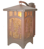 19"W Tall Pines Curved Arm Outdoor Sconce