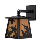 7"W Duck Hunter W/Dog Outdoor Wall Sconce