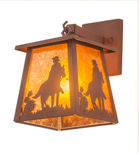 7"W Cowboy Hanging Wall Sconce