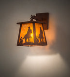 7"W Cowboy Hanging Wall Sconce