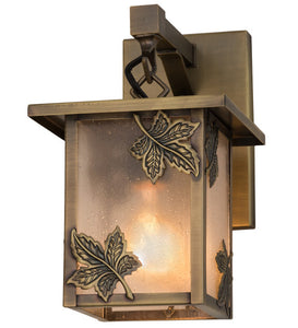 6.5"W Hyde Park Maple Leaf Outdoor Wall Sconce