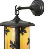 10"W Fulton Maple Leaf Outdoor Wall Sconce