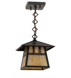8"Sq Stillwater Double Bar Mission Outdoor Pendant