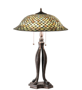 30"H Tiffany Fishscale Table Lamp