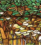 16"W X 30"H Tiffany Waterbrooks Stained Glass Window