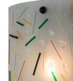 11"W Metro Fusion Circus Fused Glass Wall Sconce