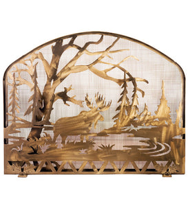 39.5"W X 31.5"H Moose Creek Metal Fireplace Screen