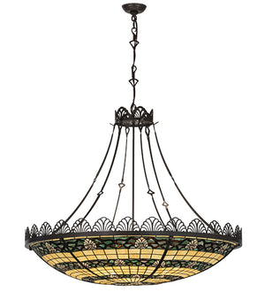 43"W Shell and Ribbon Inverted Pendant