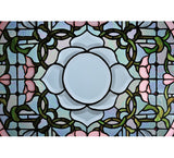 20"W X 20"H Tulip Bevel Medallion Stained Glass Window