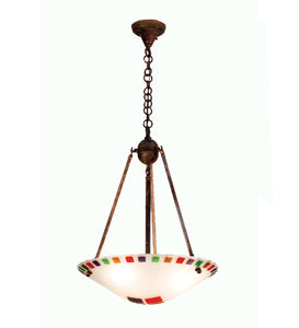 20.5"W Metro Fusion Psychedelic Baby Contemporary Inverted Pendant