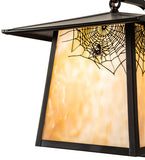 12"W Stillwater Spider Web Curved Arm Outdoor Wall Sconce