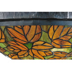 30"W Tiffany Autumn Leaf Rustic Lodge Inverted Pendant